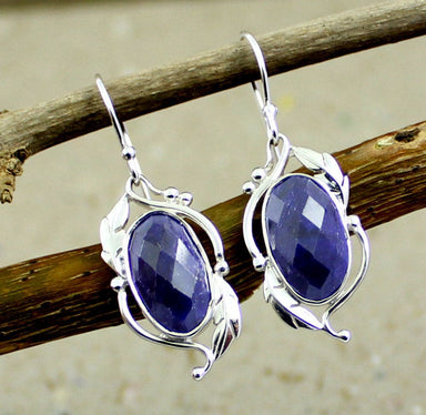 Sapphire Drop Earring,designer Earrings 925 Sterling Silver Handmade Jewelry,party Wear Earring - By Maya Studio