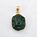 Semiprecious 18k Gold Vermeil Green Aventurine Ganesh Pendant - By Krti Handicrafts