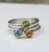 rings Set Birthstone Stackable Ring Mother’s Day Gift for her - by GIRIVAR CREATIONS