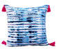 Shibori Stripe Pillow Cover Striped Tie Dye Bright Pink Tassels Asian Look Standard Size Cover16x16 - By Vliving