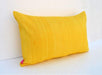Silk pillow yellow color lumbar pillowcover size 12X20 other sizes available - Pillows & Cushions