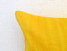 Silk pillow yellow color lumbar pillowcover size 12X20 other sizes available - Pillows & Cushions