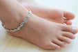 anklets Silver Ankle Bracelet Indian Payal or Boho Elephant Tribal Anklet - by Pretty Ponytails
