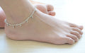 anklets Silver Anklet Bracelet for women Dainty Beaded simple boho ankle jewelry Indian payal gift her - by Pretty Ponytails