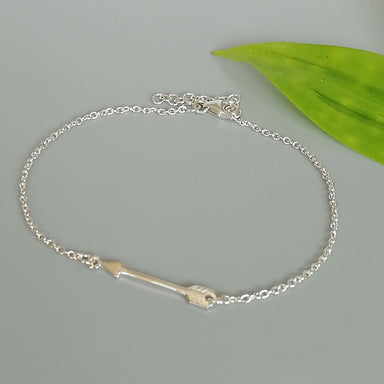 Silver arrow bracelet | Charm | Sterling silver chain | Bohemian | B35 - by OneYellowButterfly