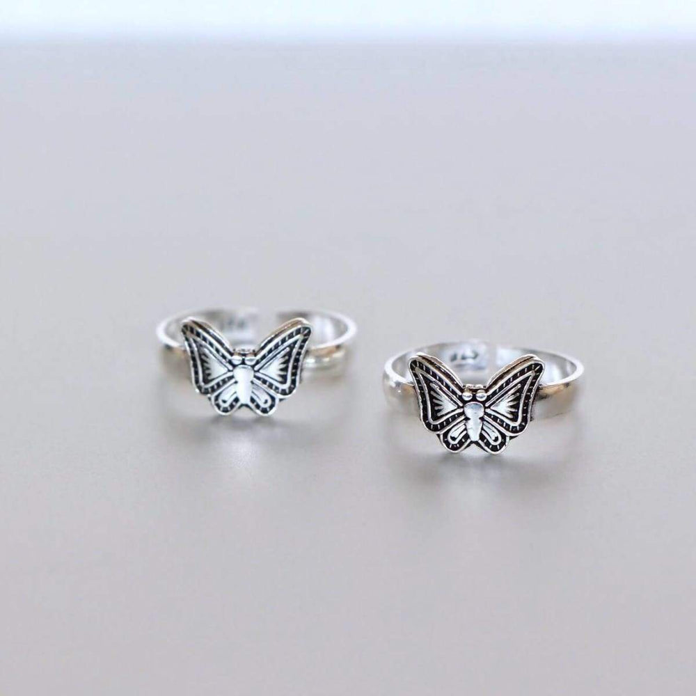The Starry Silver Toe-Rings -Buy Pure Silver Toe rings Online — KO Jewellery