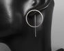 Earrings Silver Circle Threader Hook 925 Sterling Womens Gifts For Bridesmaids Holiday E524