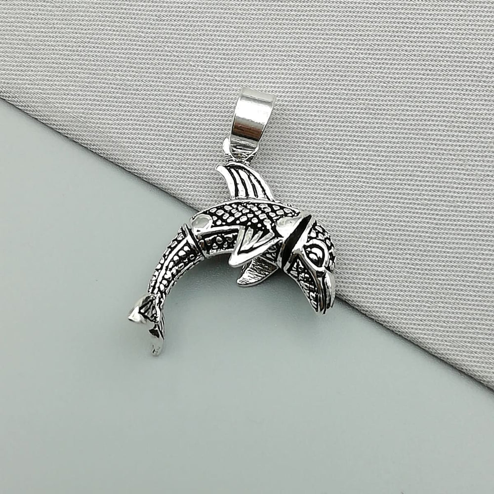 Silver Dolphin Charm Necklace Pendant Unisex pendant Minimalist style Dainty neck charm Bracelet charms PD11 - by NeverEndingSilver