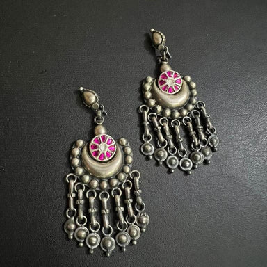 Silver Drop Earring 925 Antique Sold For Woman - By Vidita Jewels