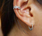 Earrings Silver Ear Cuff Non Piercing Cartilage Minimalist Bohemian Adjustable Accessory (E70)