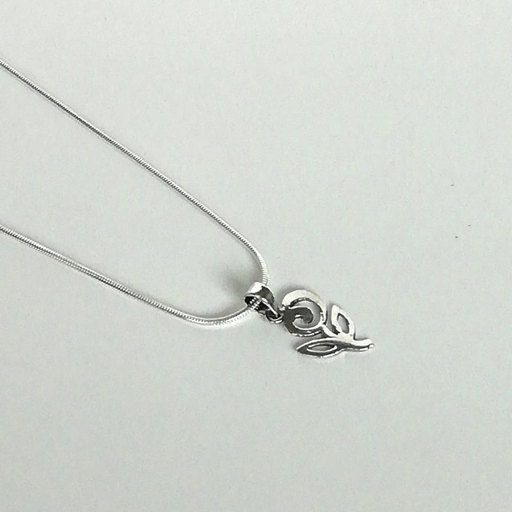 necklaces Silver Flower Charm - Pendant - Bracelet - Minimalist Style - Dainty Necklace - Pretty Gift - PD120 - by NeverEndingSilver
