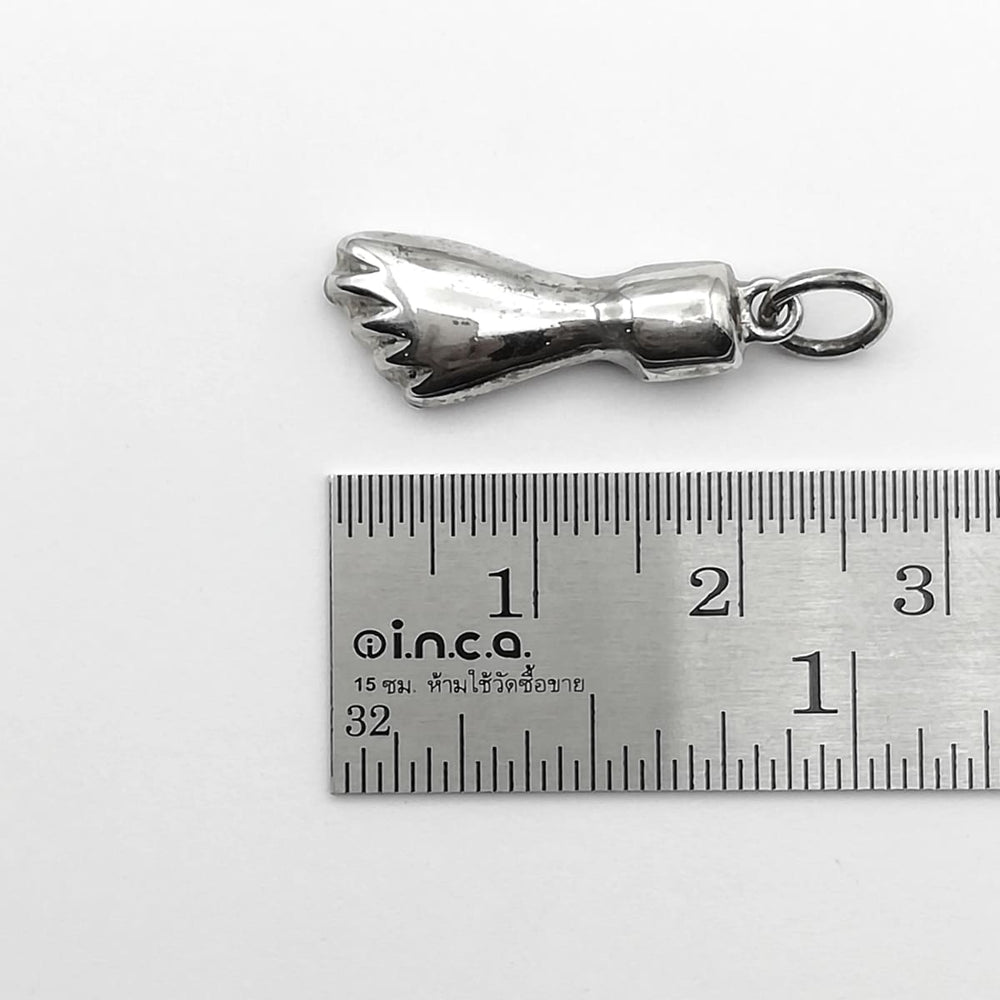 Silver Foot Charm Necklace Fun Pendant Unisex pendant Minimalist style Dainty neck charm Bracelet charms PD10 - by NeverEndingSilver