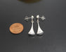 Earrings Silver Geometric 925 Sterling Puffy Bridesmaids - by Sup