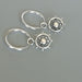 Silver Helm Charm Earrings | Sterling Silver Ear Dangler Hoops | Boho | Ship Steering Wheel | E941 - by Oneyellowbutterfly