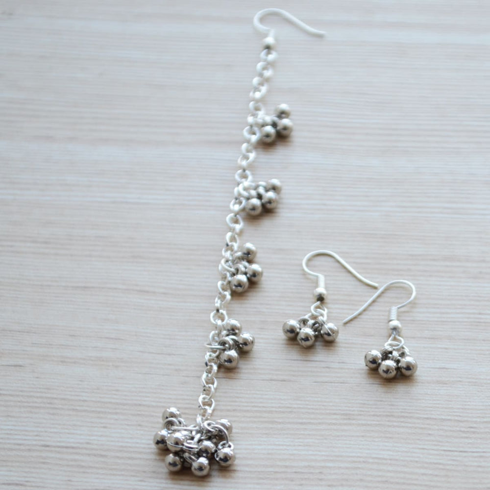 Beautiful silver Chain Long Dangler Earrings For Women and Girls