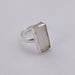 Silver Plated Natural Selenite Gemstone Stackable Ring - By Krti Handicrafts