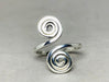 rings Silver Ring Spiral Double Coil Rings Gift for Her Chunky Sterling Fine - by Heaven Jewelry