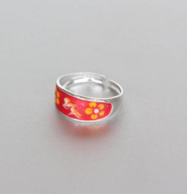 Rings Silver Toe Ring Red Sterling Minimalist Simple Gift For Her Band Bohemian,(TS83)
