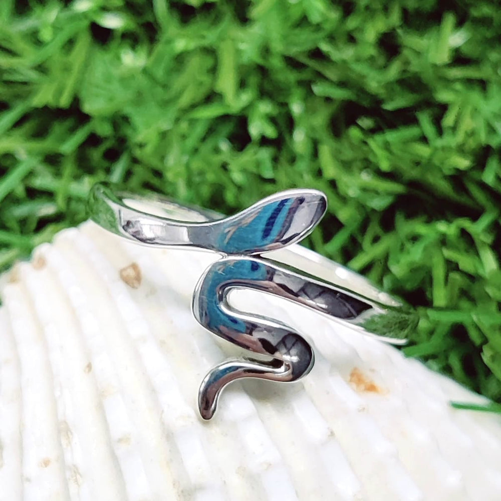 Silver Snake Ring,adjustable Serpent Ring,silver Boho Ring,stackable Ring,bohemian Jewelry - by Ancient Craft
