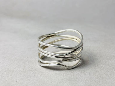 Silver Spiral Ring 925 Sterling Handmade Wrap Wire Everyday Swirl Jewelry - by Heaven