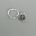 Earrings Silver sunflower charm hoop | Sterling silver ear hoops | Flower | 12 mm earrings | Bohemian jewelry | Gift for her | E393 - by 