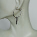 Silver tassels hoops | 21 mm sterling silver dangle hoop | Bohemian | Pretty charm | E834 - by OneYellowButterfly