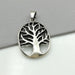 Silver tree of life pendant -Sterling silver oxidized charm - PD24 - by NeverEndingSilver