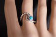 Rings Silver Wave Ring with Turquoise Indonesia Women