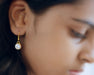 jewelry set Simple Gold Kundan Maang Tikka & Earrings Set for Women Minimalist Solitaiire CZ Diamond Stone Indian Headpiece, - by Pretty 
