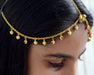 hair accessories Simple Gold Matha Patti Traditional Indian Maang Tikka Headpiece - by Pretty Ponytails