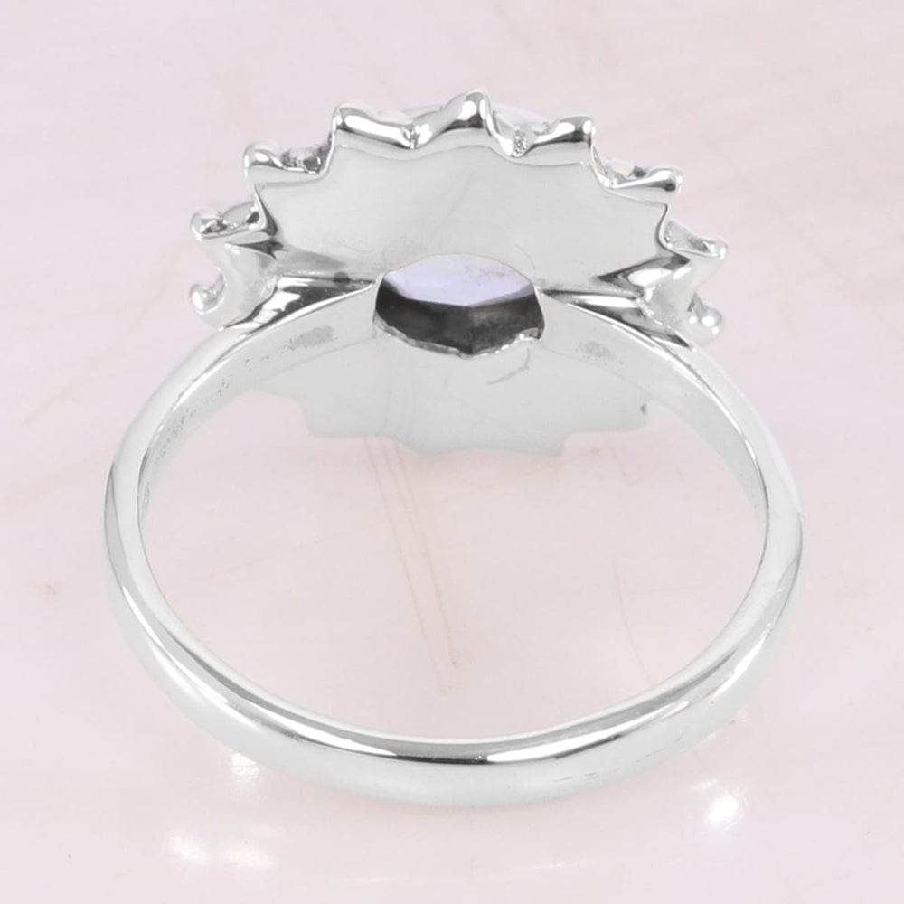 rings Sky Blue Topaz Gemstone Handmade Ring 925 Sterling Silver Boho Engagement Vintage Designer Bridal Gift Jewelry - by Rajtarang