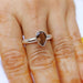 rings Smokey Quartz Teardrop Ring 925 Silver Artisan Brown smoky quartz - 9.5 by Finesilverstudio Jewelry
