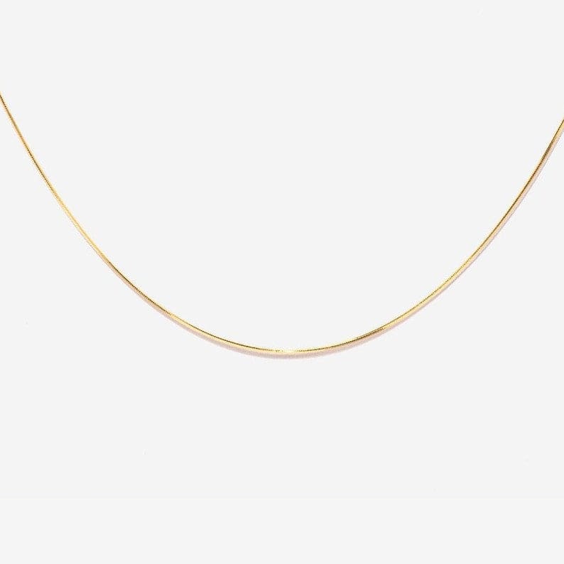 necklaces Snake Gold Plated Chain Dainty Necklace 925 Sterling silver Jewelry Layering Valentine - by InishaCreation