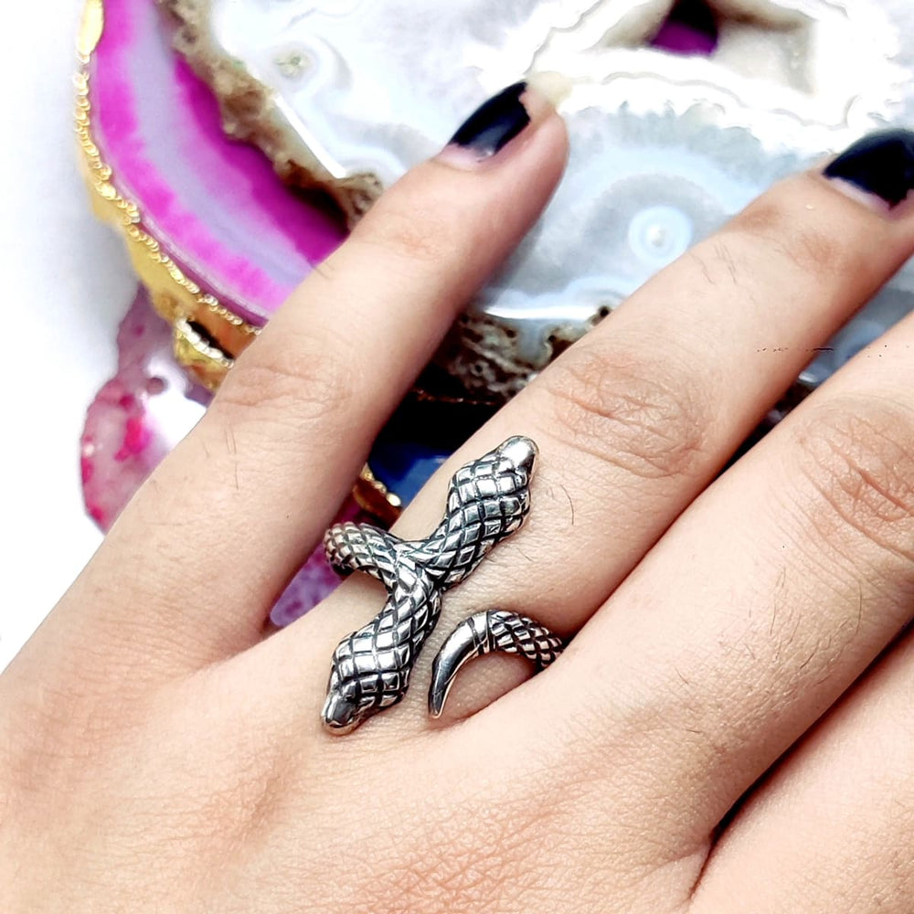Adornia Snake Crystal Ring silver gold – ADORNIA