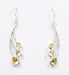 earrings Solid 925 Sterling Silver,Citrine Drop Dangle Earring,Three Stone,Birthday Gift - by Maya Studio