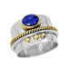 rings Spinner Blue Sapphire 925 Silver Ring Band Handmade Jewelry,Gift for her - by InishaCreation