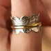 Rings Spinner Ring 925 Silver Worry Thumb Meditation Band Fidget Promise Women Gift For Her - by InishaCreation
