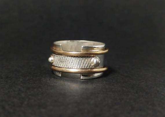 Rings Spinner Ring Band Antique Silver Sterling Wedding Bands Statement Gift