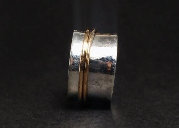 Rings Spinner ring Band Ring Handmade meditation 925 Silver Fidget Sterling Birthday Gift Women’s