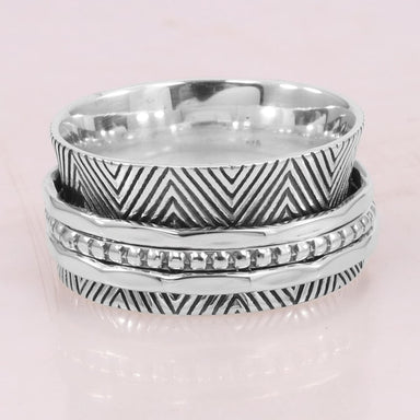 rings 925 Sterling Silver Spinner Ring Handmade Thumb Energy For Men - 7 by Rajtarang