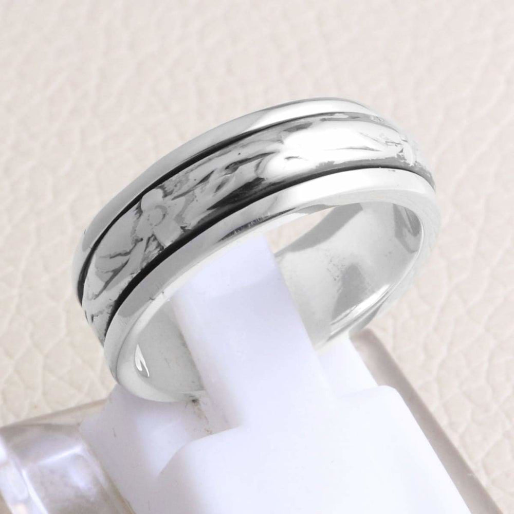 rings Spinner Ring Silver Band 925 Sterling Energy Handmade Thumb For Women - 6 by Rajtarang