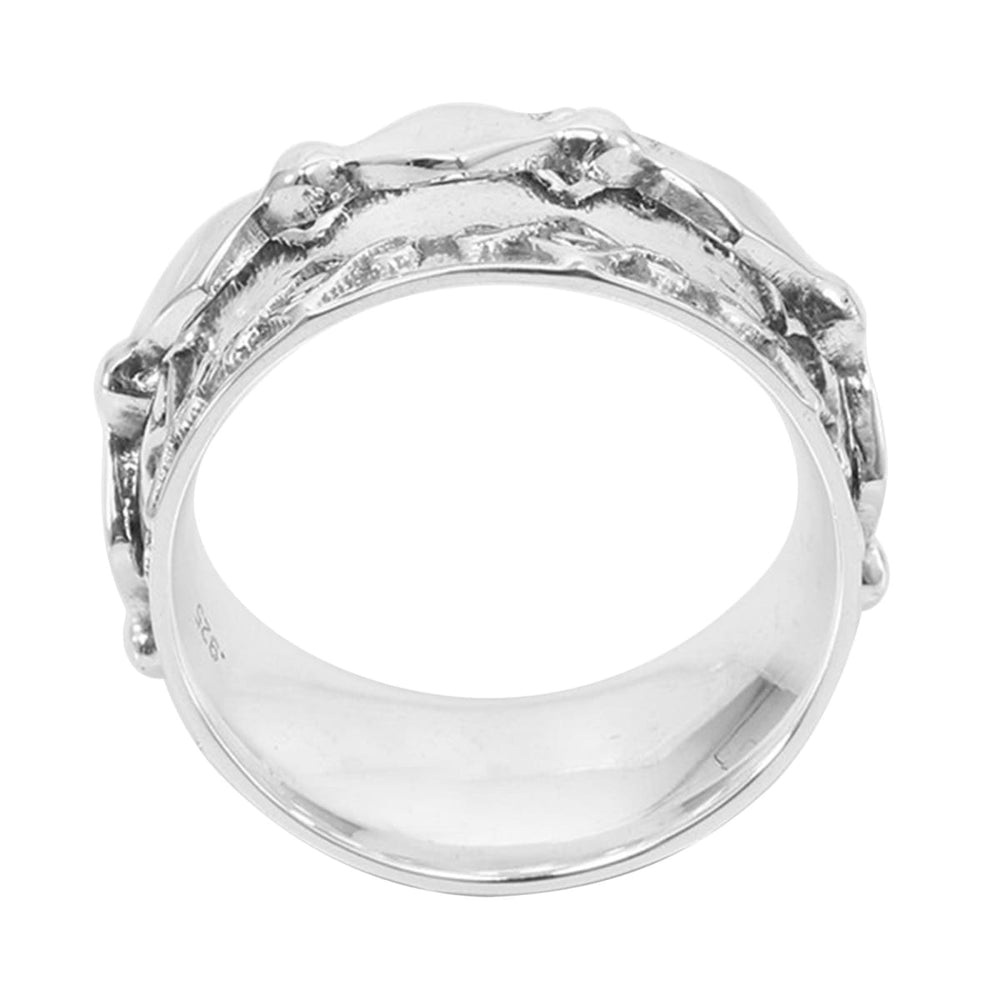 Spinner Ring Silver Band 925 Sterling Energy Thumb Gift For Men - by Rajtarang