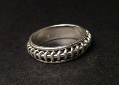 Spinner Ring Sterling Silver Handmade Thumb Spiral Jewelry - by Heaven