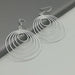 Spiral ear danglers | Silver circle earrings | Boho | Circle in | E190 - by OneYellowButterfly