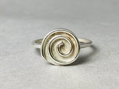 Spiral Ring Silver 925 Handmade Statement Swirl Sterling Jewelry - by Heaven