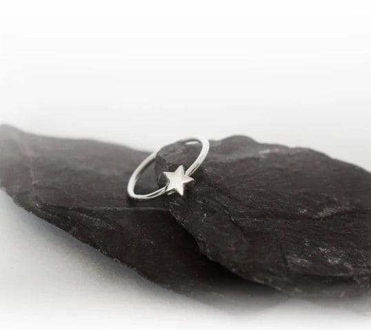 Star Fidget Ring Stackable Worry Ring Statement 925 Sterling Silver - by Ancient Craft