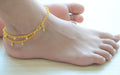 anklets Statement Anket Gold plated layered anklet Beaded Indian wedding payal gift for her - by Pretty Ponytails