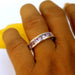 Rings Sterling silver Amethyst Half Eternity Band Ring Wedding Birthstone for her