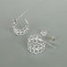 Sterling Silver Band Ear Hoops | Silver Hoop Earrings | Mesh | Minimalist | Intertwine Wire | E932 - by Oneyellowbutterfly