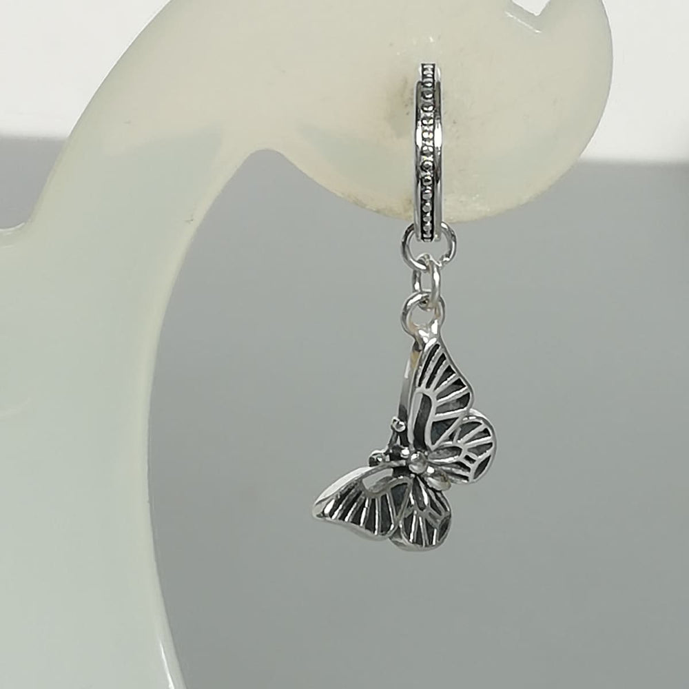 Sterling silver butterfly ear dangler | Butterfly earrings | Ear danglers | E950 - by OneYellowButterfly